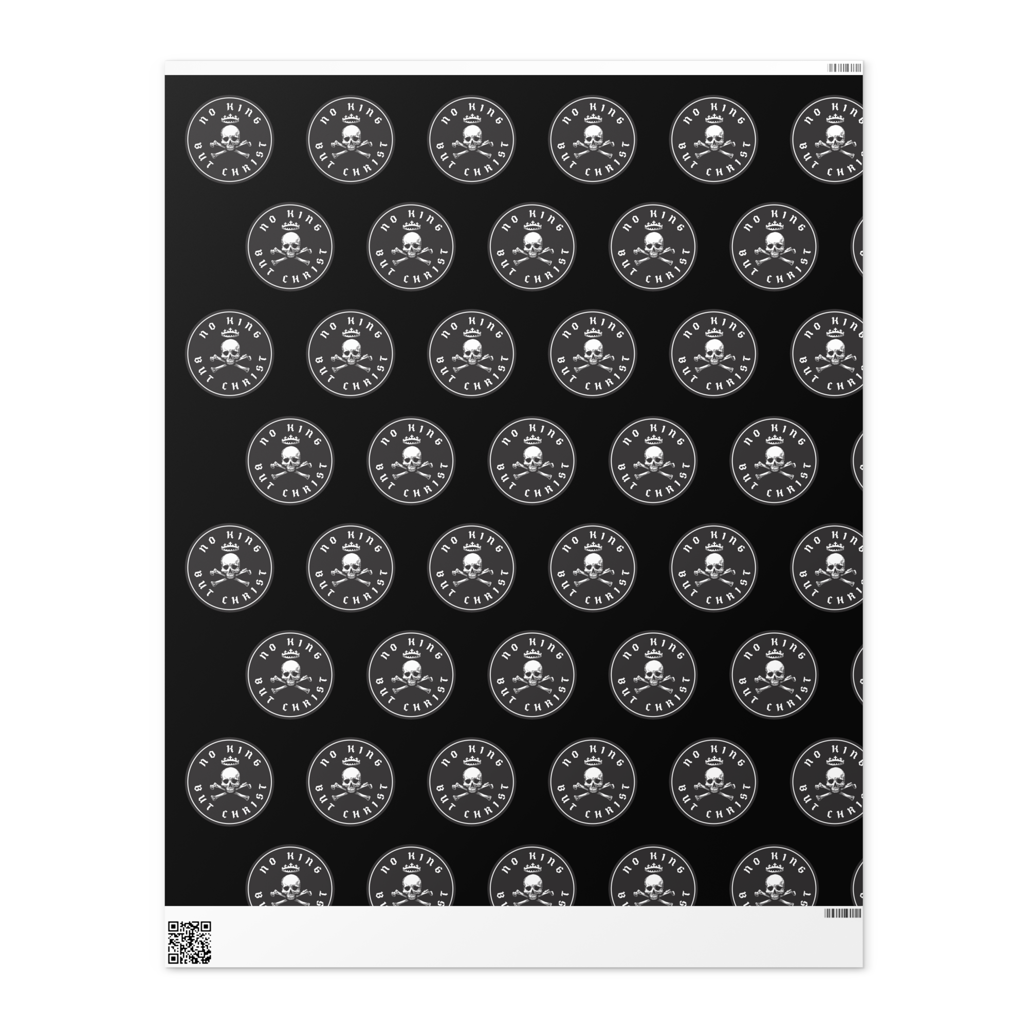 Matte 30x36 Faith-Based Wrapping Paper – No King But Christ