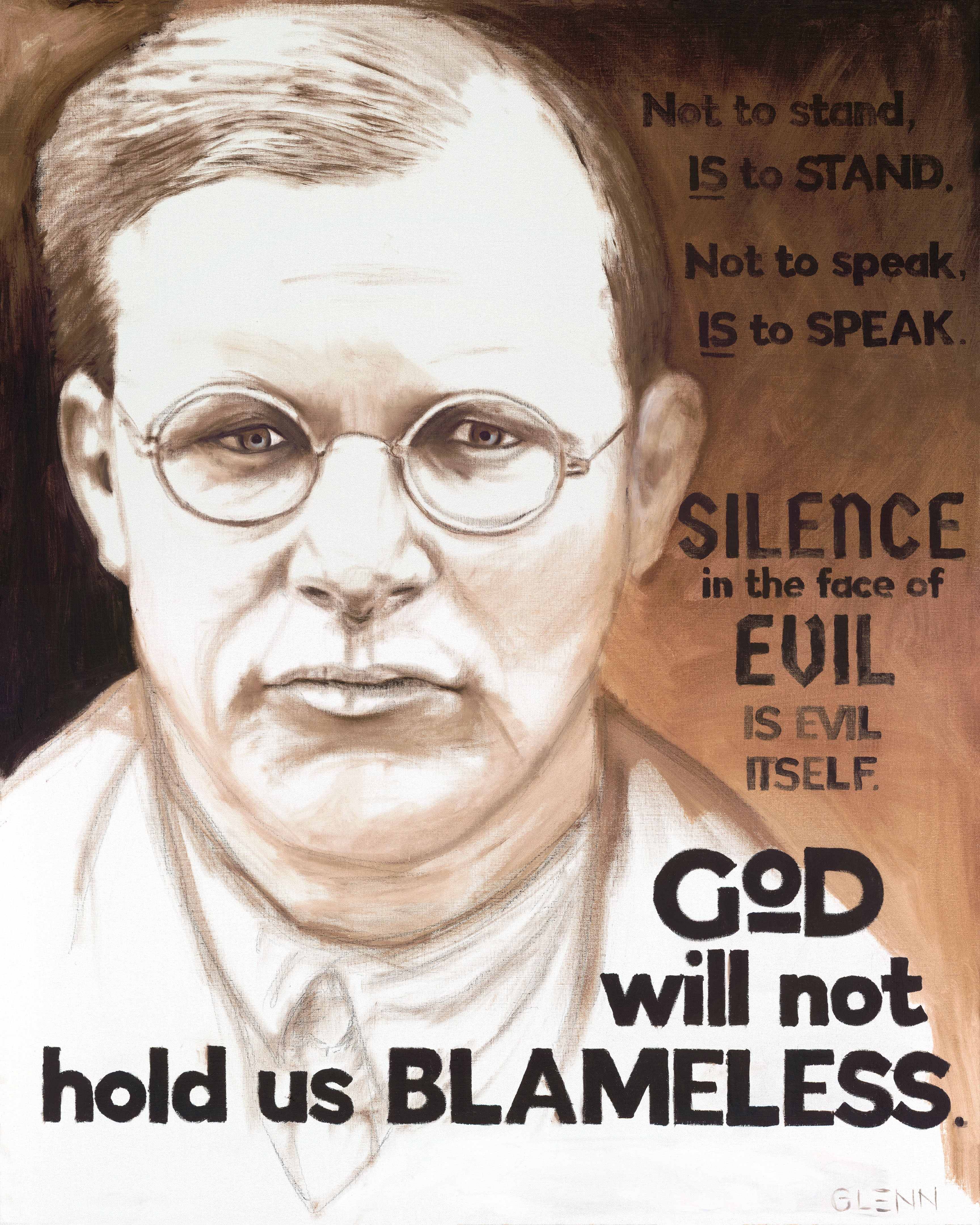 Glenn Beck’s ‘Blameless’ art print inspired by Dietrich Bonhoeffer showing a radiant figure bathed in light