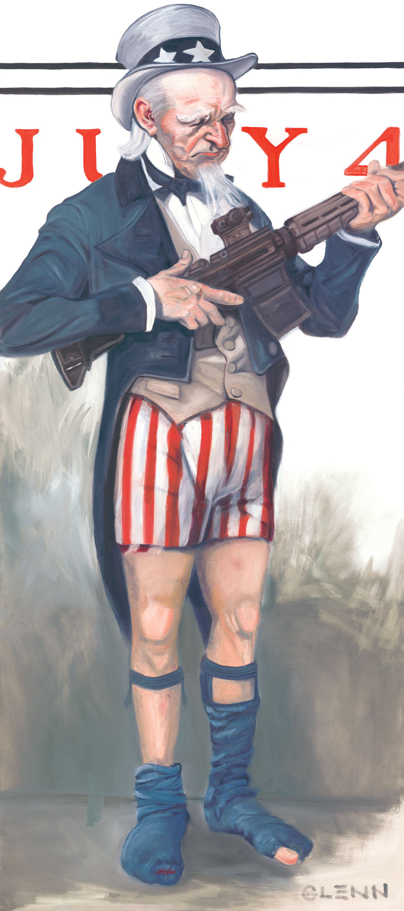 Uncle Sam Caught With Pants Down - Original