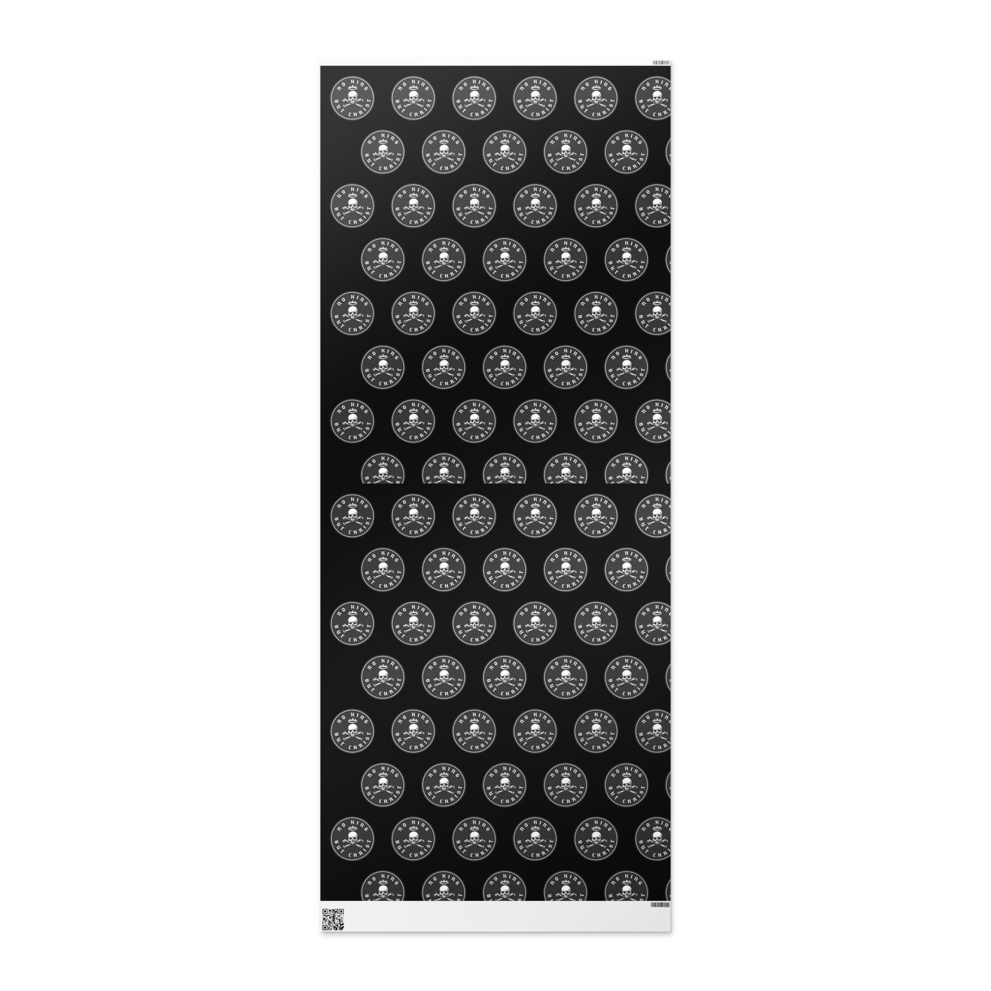 Glossy Christian Wrapping Paper 30x72 – No King But Christ Design