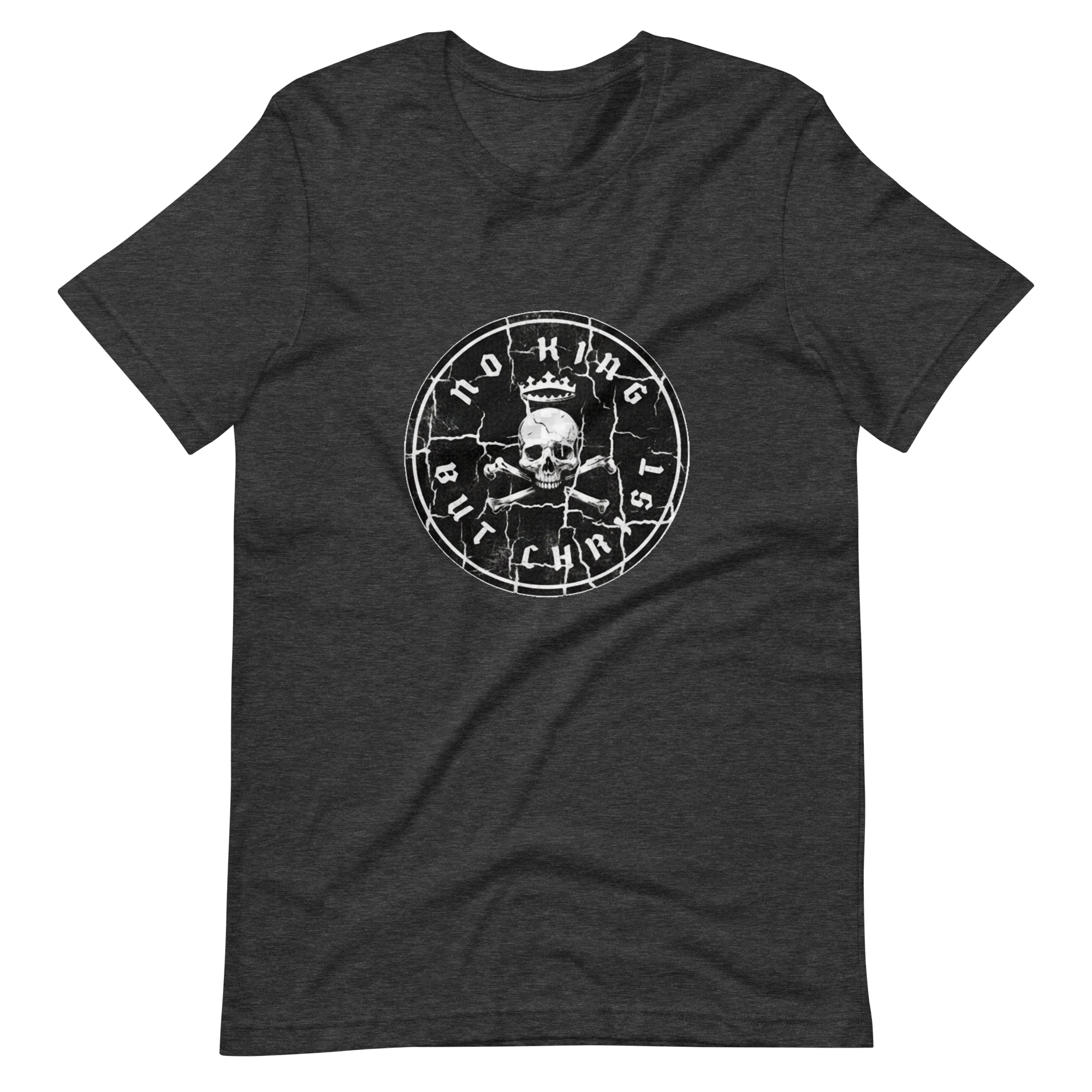 Heritage edition unisex No King But Christ T-shirt in dark grey – Glenn Beck Shop